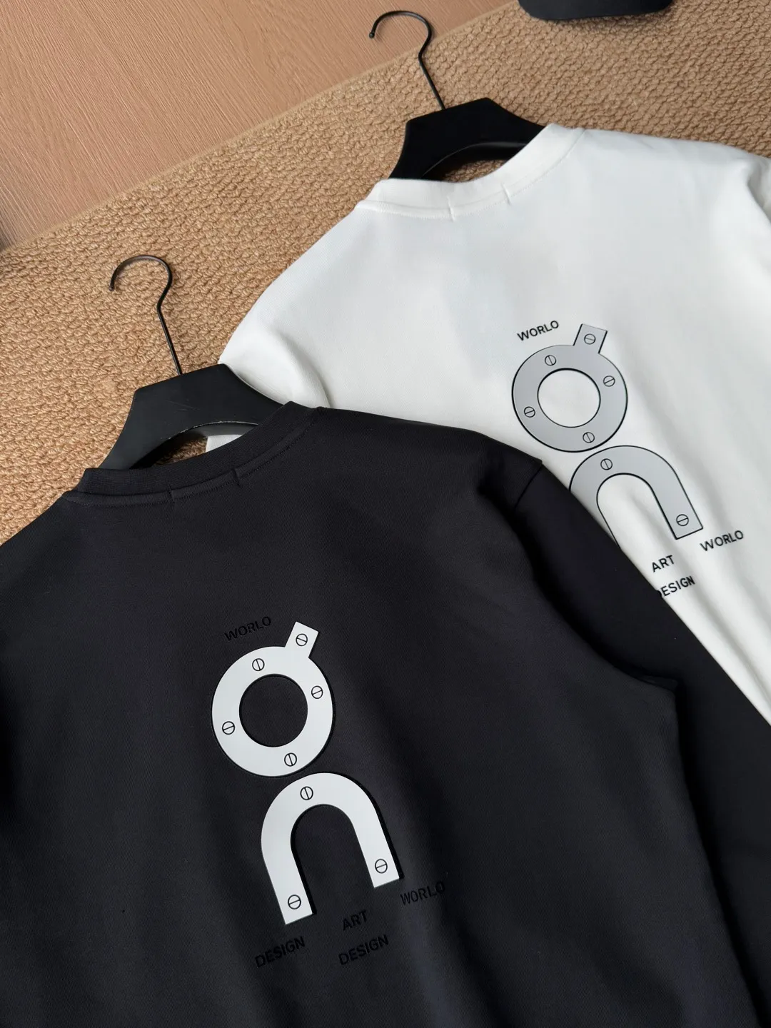 Club Tgraphic 2026 Autumn New Product Counter Same Style Printed Cotton Round Neck Sweatshirt Gram Pure Cotton Terry M.L.XL 2XL QU-W 3093